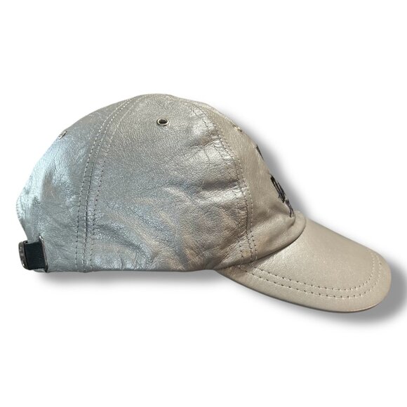 Harley Davidson Silver Leather Baseball Hat Embroidered Ladies - Picture 2 of 8